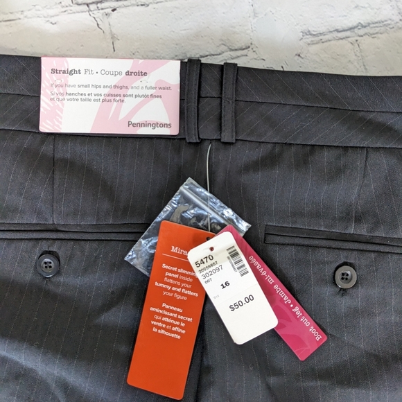 PENNINGTONS Straight Fit Slimming Fit Dress Pant Trousers - Picture 3 of 11